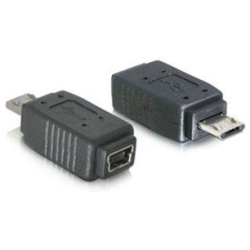 Delock Átalakító - 65063 (USB Micro-B - Mini USB 5 tűs, fekete)