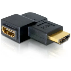 Delock 65076 HDMI M/F adapter, átalakító 90°jobb fekete