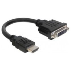 Delock Átalakító - 65327 (HDMI -> DVI (24+1), apa/anya, 0,2m)