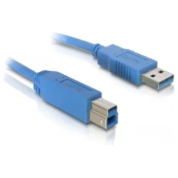 Delock Kábel - 82581 (USB3.0, A-B kábel, apa/apa, kék, 3m)