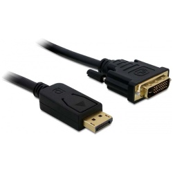 Delock Átalakító Kábel - 82591 (Displayport - DVI (24+1), apa-apa, FullHD, 2m)