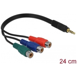 Delock Átalakító - 62499 (3.5 mm Jack > 3 x RCA, apa/anya)