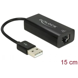 Delock Átalakító - 62595 (USB2.0 -> Lan RJ45, Fekete)