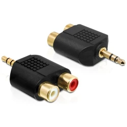 Delock Átalakító - 65365 (3.5 mm Jack > 2 x RCA, apa/anya)