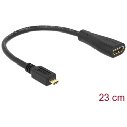 Delock Átalakító - 65391 (HDMI -> Micro-HDMI, anya-apa, 0,23m)