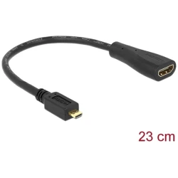 Delock Átalakító - 65391 (HDMI -> Micro-HDMI, anya-apa, 0,23m)