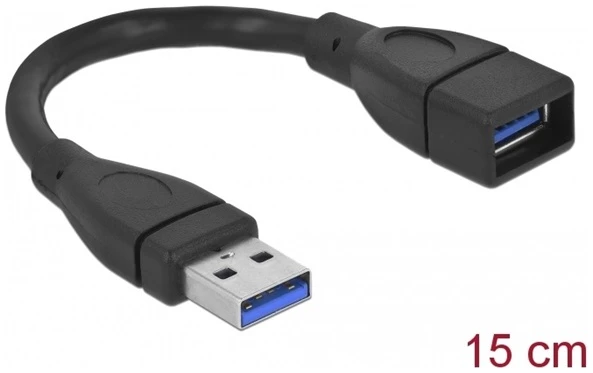 Delock Kábel - 82776 (USB-A 3.0 -> USB-A 3.0 hosszabitó kábel, apa/anya, 0,15m) 1 Delock Kábel - 82776 (USB-A 3.0 -> USB-A 3.0 hosszabitó kábel, apa/anya, 0,15m)