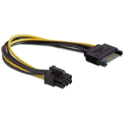 Delock Kábel - 82924 (SATA 15 pin -> 6 pin PCI Express)