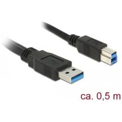 Delock Kábel - 85065 (USB3.0, A-B kábel, apa/apa, 0,5m)