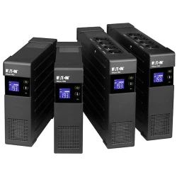 EATON szünetmentes 650VA - ELP650DIN (4 Schuko kimenet, line-interaktív, LCD, USB, szoftver, AVR, rack/torony)