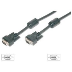 Equip Kábel - 118812 (VGA kábel, HD15, ferrit gyűrűvel, duplán árnyékolt, apa/apa, 5m)
