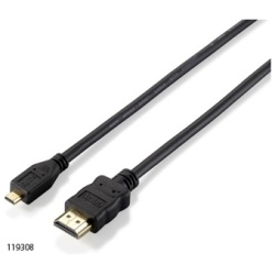 Equip Kábel - 119308 (HDMI1.4 - MicroHDMI kábel, apa/apa, 2m)