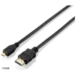 Equip Kábel - 119308 (HDMI1.4 - MicroHDMI kábel, apa/apa, 2m)