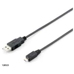 Equip Kábel - 128523 (USB2.0, A-microB kábel, apa/apa, 1,8m)