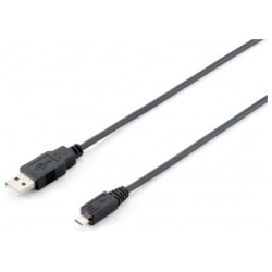 Equip Kábel - 128594 (USB2.0, A-microB kábel, apa/apa, 1m)