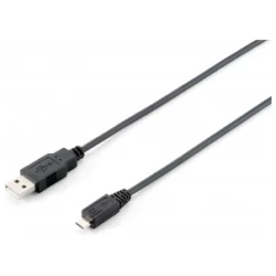 Equip Kábel - 128594 (USB2.0, A-microB kábel, apa/apa, 1m)