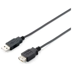 Equip Kábel - 128851 (USB2.0, A-A hosszabbítókábel, apa/anya, duplán árnyékolt, 3m)