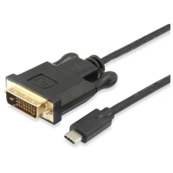 Equip Átalakító Kábel - 133468 (USB-C -> DVI-D Dual-Link kábel, apa/apa, 1,8m)