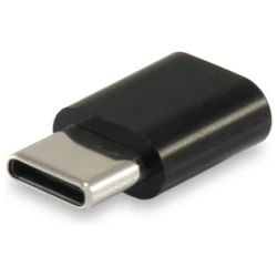 Equip Átalakító - 133472 (USB-C -> MicroUSB átalakító, apa/anya, fekete)