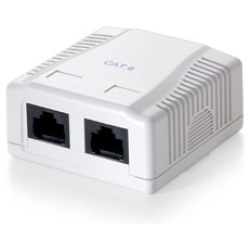 Equip Fali aljzat - 235212 (2 port, Cat6, UTP, fehér)
