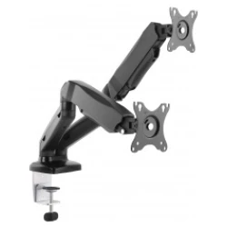 Equip Monitor Asztali konzol - 650121 (17"-32",2 monitor,dönthető, forgatható, állítható magasság, Max.:2x6,5kg, fekete)