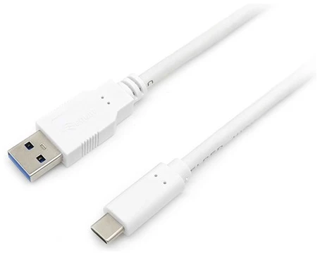 Equip Átalakító Kábel - 128364 (USB-C 3.2 Gen1 to USB-A, apa/apa, fehér, 2m)