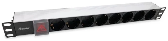 Equip Hálózati Elosztó - 333293 (Schuko, 8 Schuko, Rack 1U, 1,8m kábel, aluminium, fekete) 1 Equip Hálózati Elosztó - 333293 (Schuko, 8 Schuko, Rack 1U, 1,8m kábel, aluminium, fekete)