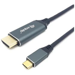 Equip Kábel - 133416 (USB-C to HDMI, apa/apa, 4K/60Hz, aluminium burkolat, 2m)