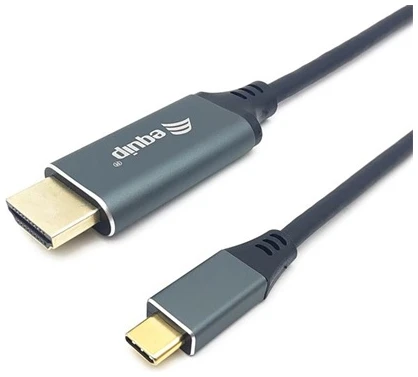 Equip Kábel - 133416 (USB-C to HDMI, apa/apa, 4K/60Hz, aluminium burkolat, 2m)