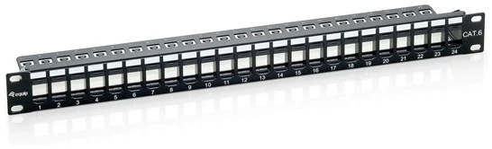 Equip Keystone Patch Panel - 769224 (24 port, 1U, árnyékolatlan, fekete) 1 Equip Keystone Patch Panel - 769224 (24 port, 1U, árnyékolatlan, fekete)