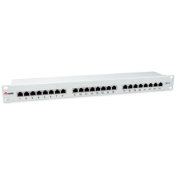 Equip Patch Panel - 326325 (24 port, Cat6, 1U, árnyékolt, szürke)