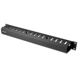 Equip Rackszekrény kiegészítő - 327313 (Kábel rendező panel, fekete)
