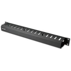 Equip Rackszekrény kiegészítő - 327313 (Kábel rendező panel, fekete)