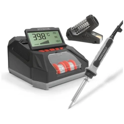 Fahrenheit digitális forrasztópáka állomás, LCD kijelzővel, pákaheggyel, ónnal és szivaccsal(28006), 230V