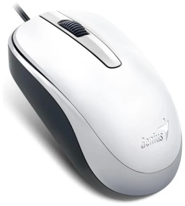 Genius Egér - DX-120 (Vezetékes, 1000 DPI, 3 gomb, USB, fehér)