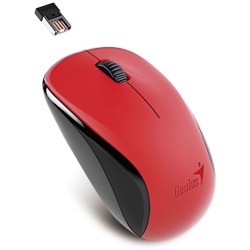 Genius Egér - NX-7000 (Vezeték nélküli, USB, 3 gomb, 1200 DPI, BlueEye, piros)