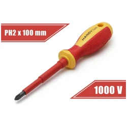 Handy Csavarhúzó - 10569 (PH2, 100mm, 1000V-ig szigetelt, mágneses fej)