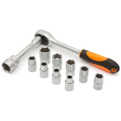 Handy dugókulcs készlet - 10857B (12 db-os, 1/2", 10-24 mm)