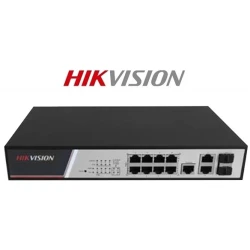 Hikvision Switch PoE - DS-3E2310P (8 port 100Mbps, 125W, 2 port 1000Mbps combo, menedzselhető)