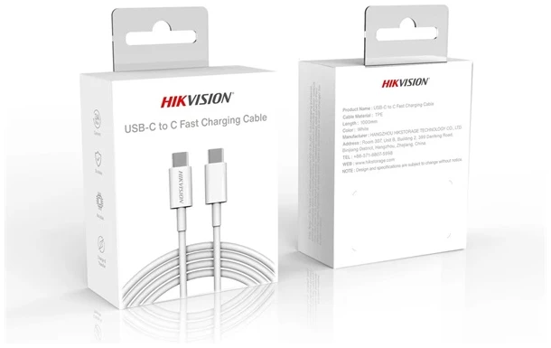 Hikvision HIKSEMI Kábel - Type-C to Type-C (Fehér, 1m, max. 20V/3A, 60W, 480MB/s)