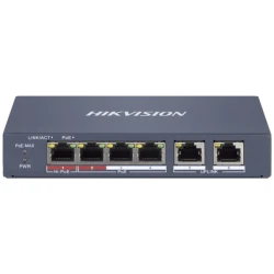 Hikvision Switch PoE - DS-3E1106HP-EI (4 port 100Mbps, 60W, 2xRJ45 100Mbps)