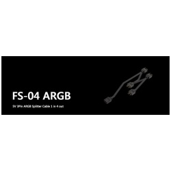 ID-Cooling RGB elosztó - FS-04 ARGB  (1 db bemenet ,4 dbkimenet 3pin PWM)