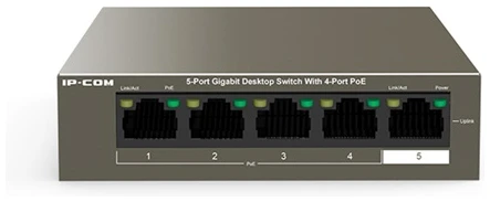IP-COM Switch PoE - G1105P-4-63W (5x1Gbps; 4 af/at PoE+ port; 58W)