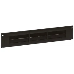 Legrand vízszintes fésűs rendező panel - 2U, 19", átmenő kivágással, gyorspánttal rögzítés, műanyag, LCS2