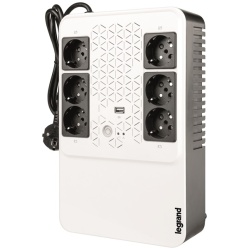 Legrand multimédiás szünetmentes elosztósor 600VA - KEOR-M (4+2)x Schuko kimenet, USB, vonali interaktív