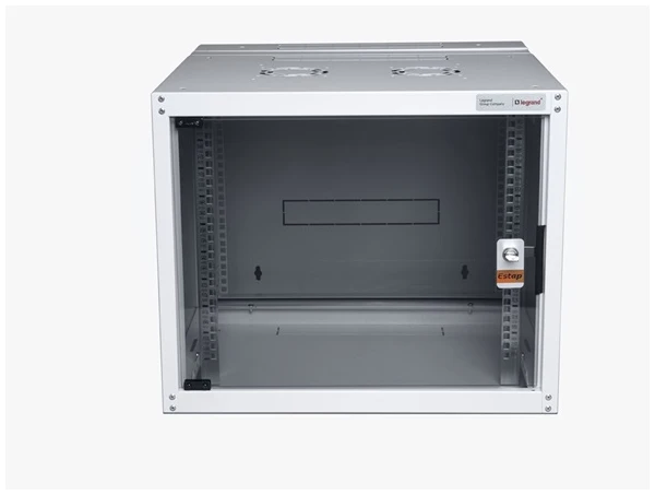 Legrand Rackszekrény - 19" fali kivitel (9U, 495x600x600, szürke,egyrekeszes, üvegajtós, készre szerelt, max.65 kg) 1 Legrand Rackszekrény - 19" fali kivitel (9U, 495x600x600, szürke,egyrekeszes, üvegajtós, készre szerelt, max.65 kg)