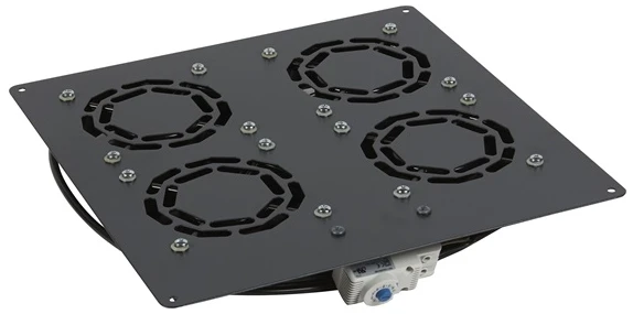 Legrand Rackszekrény ventilátor 19" -  4 ventilátor, termosztát, 320m2 /óra, (Linkeo álló rack szekrényekhez)
