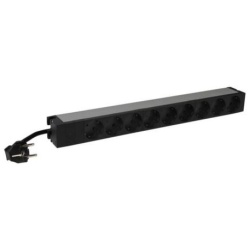 Legrand elosztó - (PDU), 19", 1U, jelzőlámpás, 9 aljzat, gyermekvédett, 3 méter