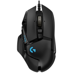 Logitech Egér - G502 HERO (Vezetékes, Gaming, Optikai, USB, 11 gombos, 16000 DPI, fekete)