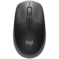 Logitech Egér - M190 (Vezeték nélküli, teljes méretű, Optikai, USB, fekete)
